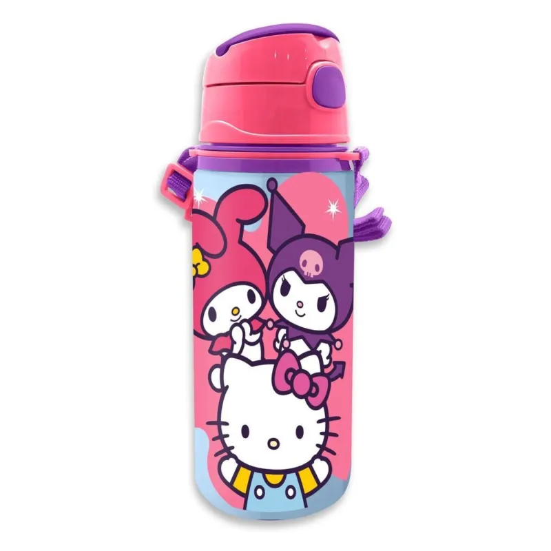 Ne maradj le Hello Kitty Friends alumínium kulacs akasztóval 600 ml