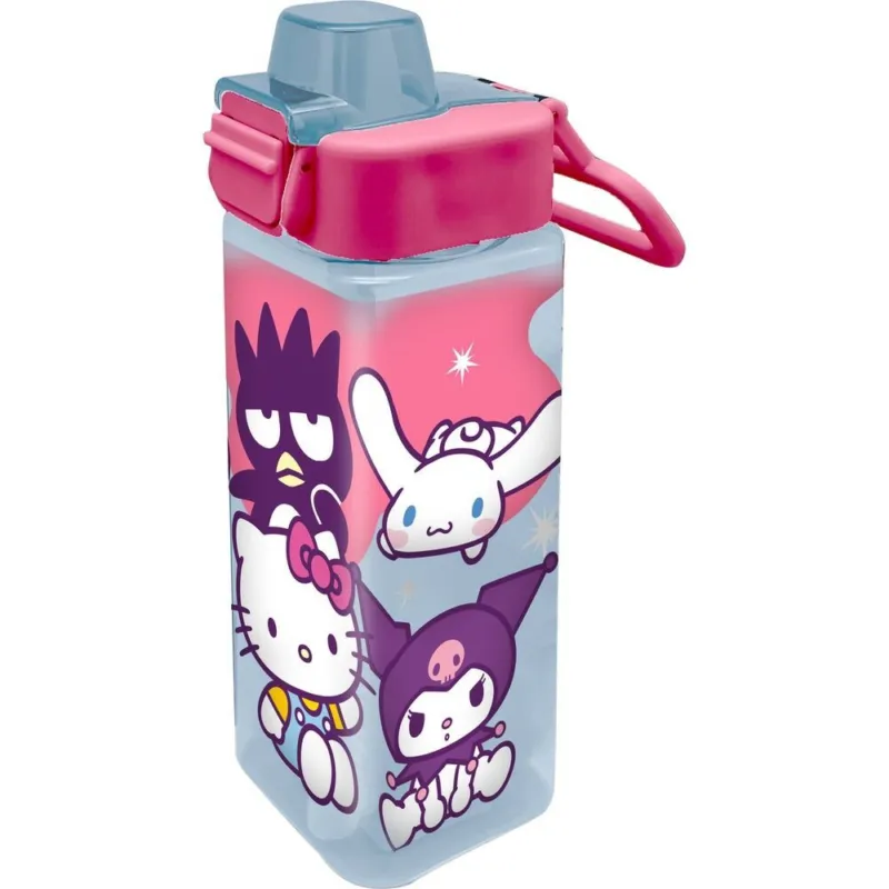 Akciós ár Hello Kitty Friends square műanyag kulacs 500 ml