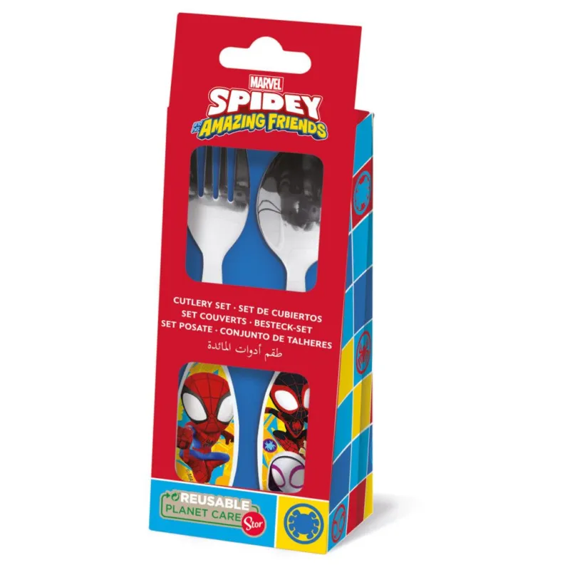 Pókember Spidey Friends fém evőeszköz készlet - 2 darabos Kihagyhatatlan ajánlat