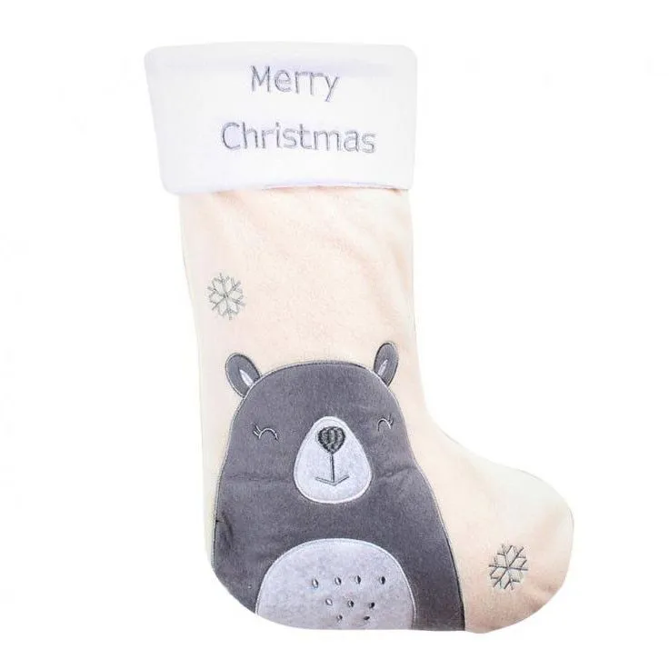 Gyors szállítás Karácsonyi Bear kandalló zokni, csizma 42 cm