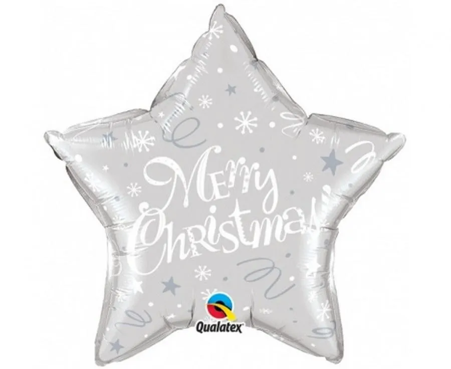 Karácsony Silver Star fólia lufi 51 cm Akciós ár