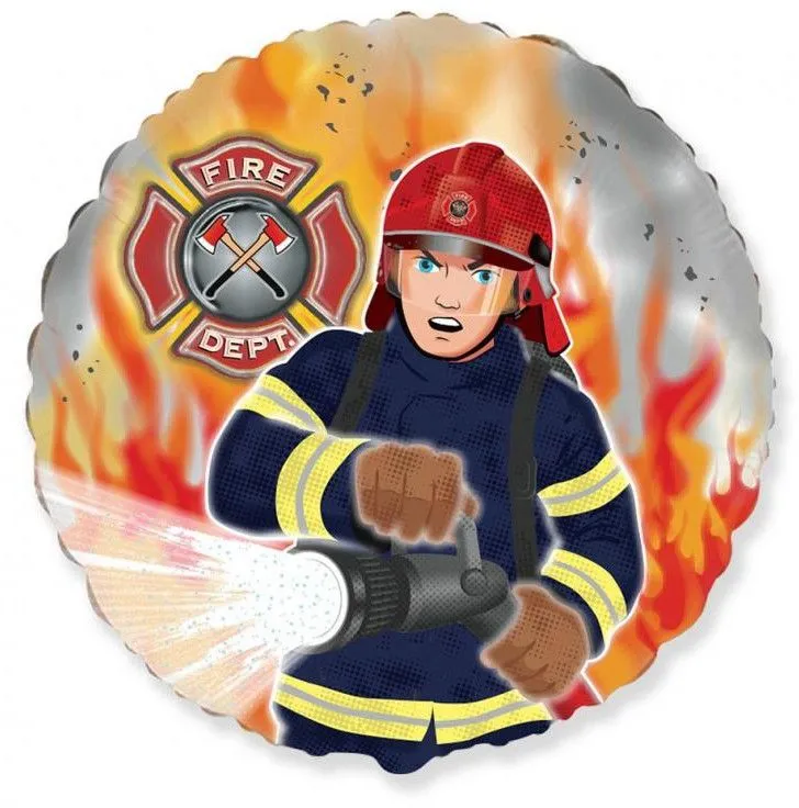 Tűzoltó Fireman fólia lufi 46 cm (WP) Szezonális akció