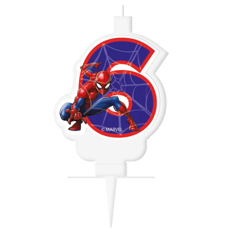 Pókember Marvel 6-os tortagyertya, számgyertya Bestseller