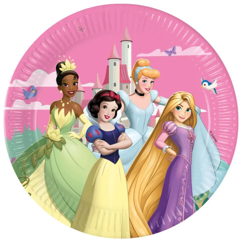 Outlet Disney Hercegnők Create Your World papírtányér 8 db-os 23 cm FSC
