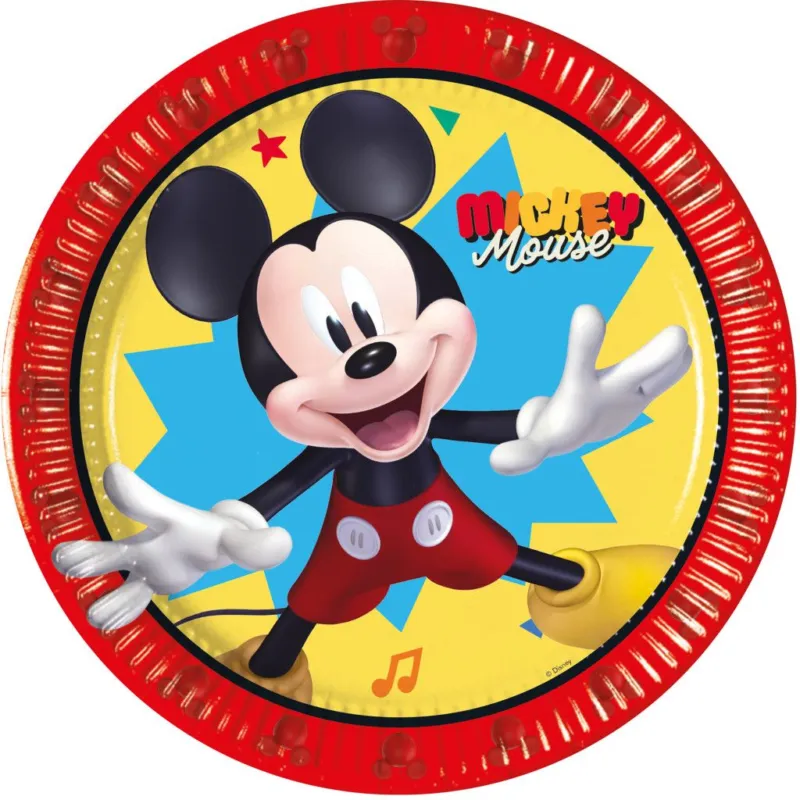 Szuper ajánlat Disney Mickey Jump Into Fun papírtányér 8 db-os 20 cm FSC