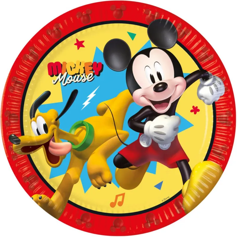 Nézd meg most Disney Mickey Jump Into Fun papírtányér 8 db-os 23 cm FSC