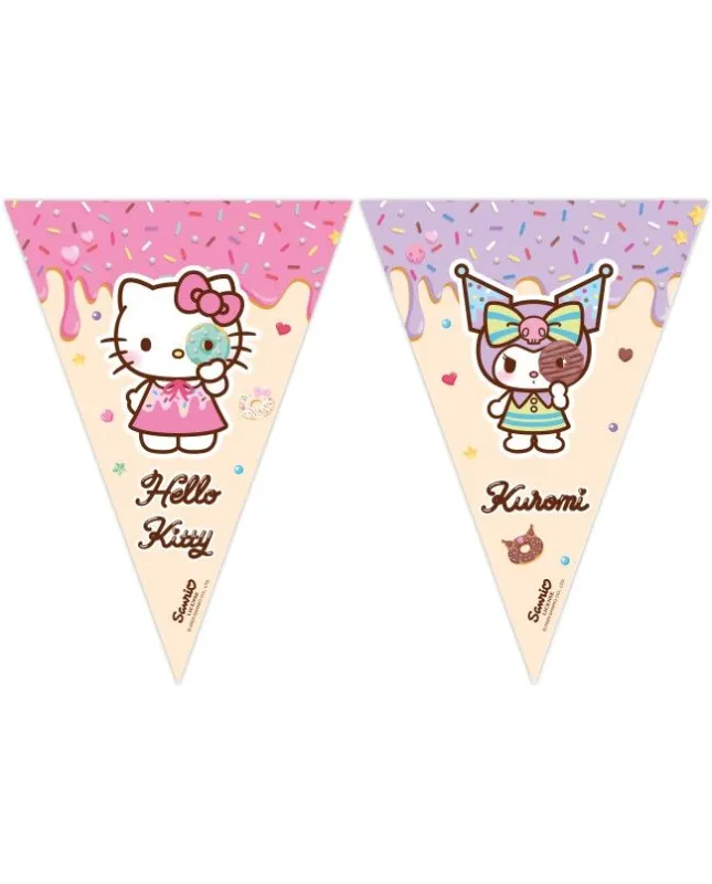 Legkelendőbb Hello Kitty Kuromi zászlófüzér FSC 2,3 m