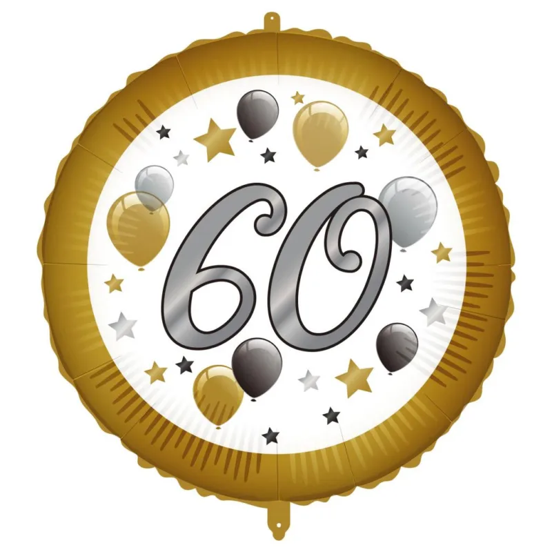 Kiárusítás Happy Birthday 60 Milestone fólia lufi 46 cm