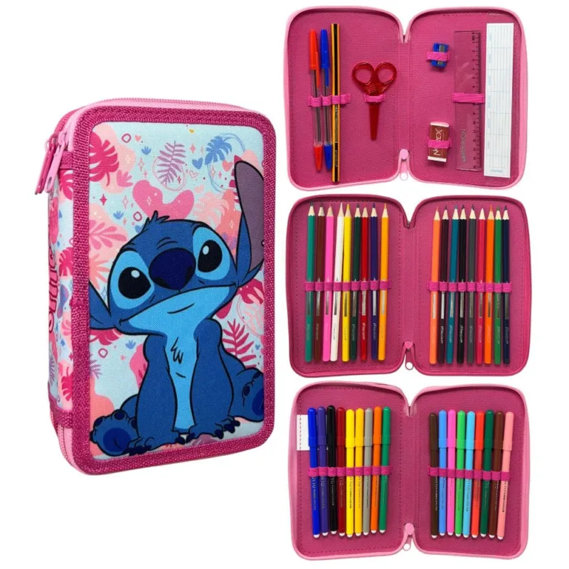 Disney Lilo és Stitch, A csillagkutya Pink Wave tolltartó töltött 3 emeletes Olcsó