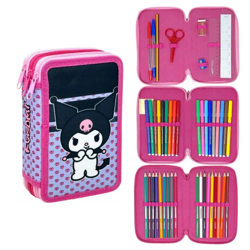 Kiárusítás Hello Kitty Kuromi tolltartó töltött 3 emeletes
