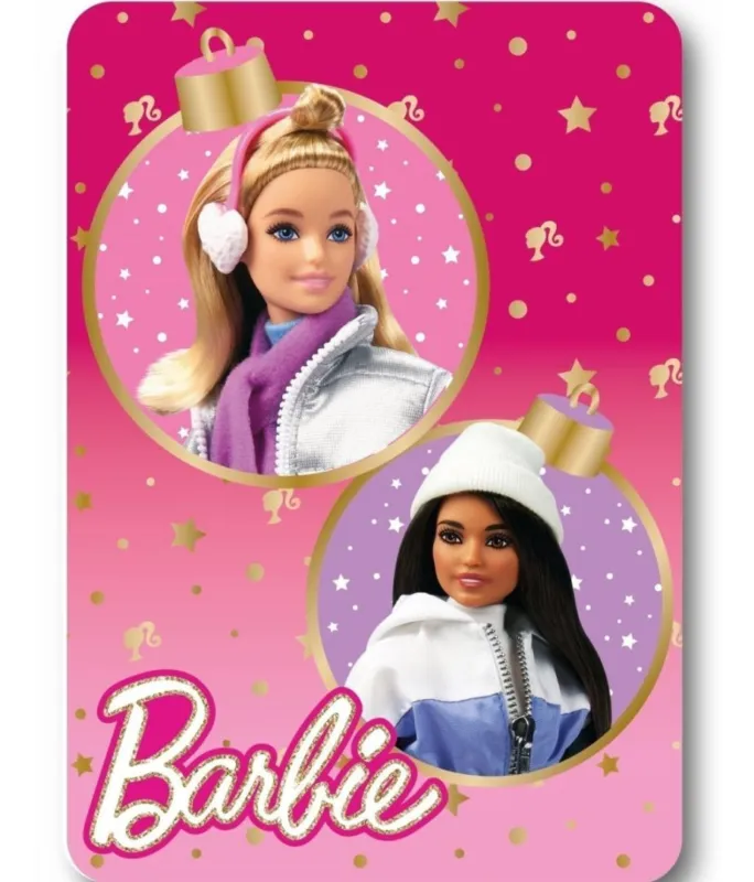 Outlet Barbie Winter Karácsony polár takaró 100x140cm