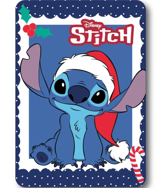 Disney Lilo és Stitch, A csillagkutya Holiday Karácsony polár takaró 100x140cm Expressz kézbesítés