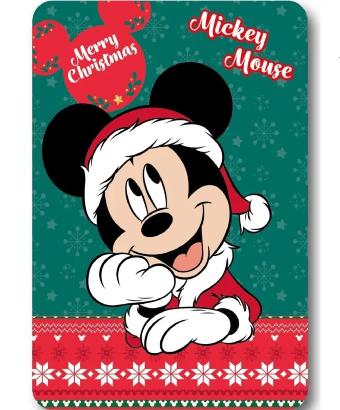 Disney Mickey Festive Karácsony polár takaró 100x140cm Legkelendőbb