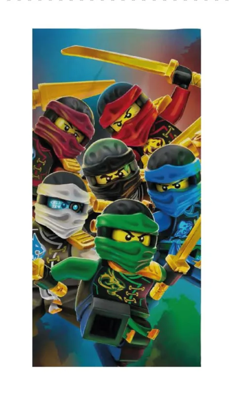 Kihagyhatatlan ajánlat Lego Ninjago Golden Weapons fürdőlepedő, strand törölköző 70x140cm (Fast Dry)