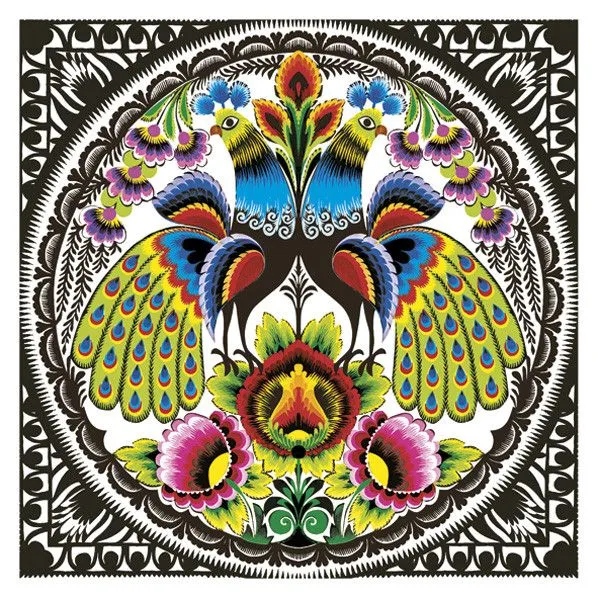 Ne maradj le Állatos Folk Peacocks szalvéta 20 db-os 33x33 cm