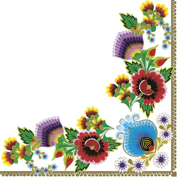 Hímzés White Border szalvéta 20 db-os 33x33 cm Expressz kézbesítés