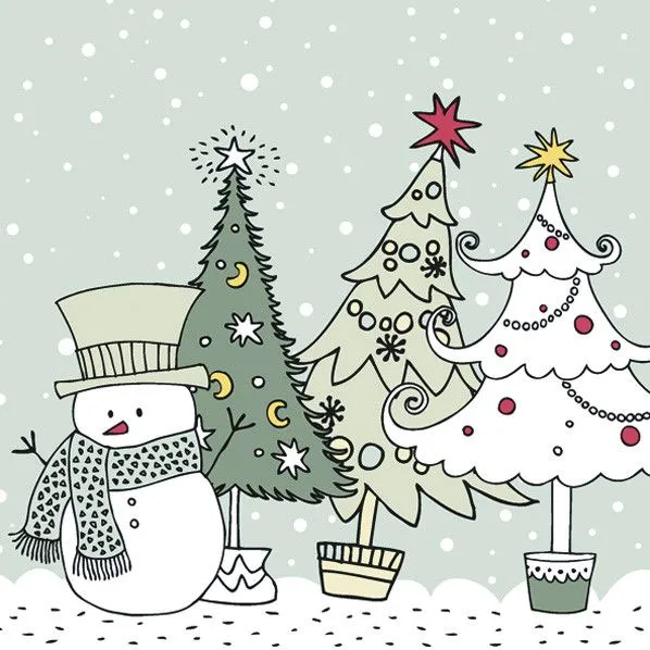Karácsony Graphic Trees szalvéta 20 db-os 33x33 cm Bestseller