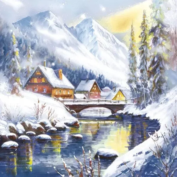 Outlet Karácsony Winter Wonderland szalvéta 20 db-os 33x33 cm